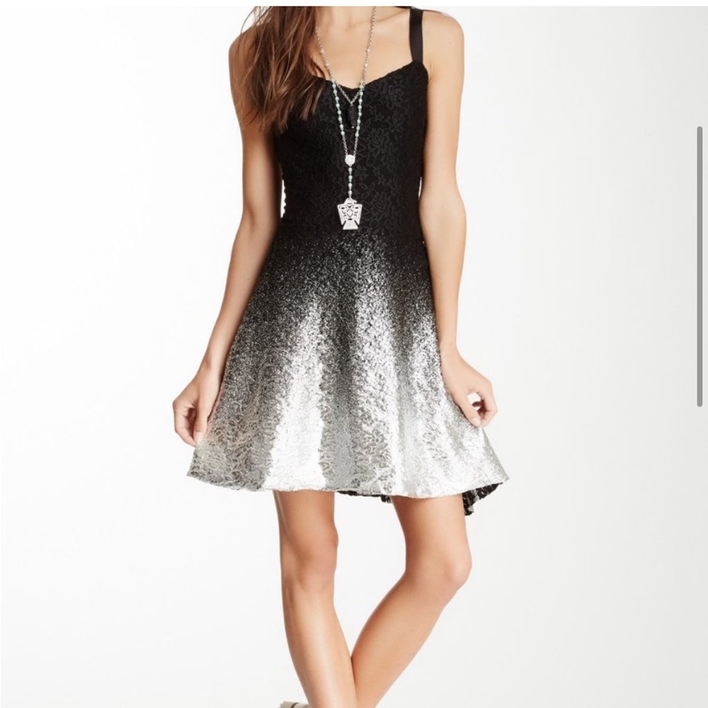 Free People Ombre Foil Sparkle Dress